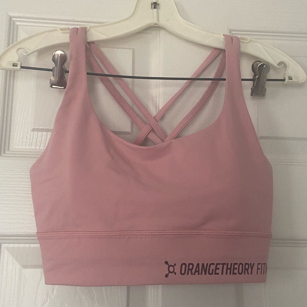 Lululemon x Orangetheory Fitness Pink Energy Longline Sports Bra- size 10